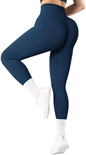 Moshengqi Scrunch Butgings para mulheres com cintura alta de cintura alta calça de ioga de ginástica