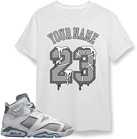 Nome personalizado Camisa unissex para Jordan 6 C0.ol Gray, camisa unilateral para tênis Jordan 6 C0.ol
