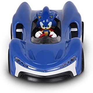 NKOK Team Sonic Racing 2,4GHz Radio Control Toy Car com Turbo Boost - Sonic the Hedgehog 601, apresenta luzes