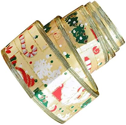 Garlandes de fitas decorativas de fitas decorativas de Natal de AMOSFUN para bolo de bolo de presente