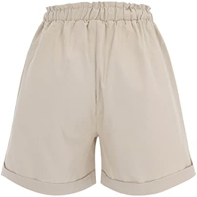 Shorts de cordão confortável feminino verão no verão de cintura larga shorts de ginástica de ginástica