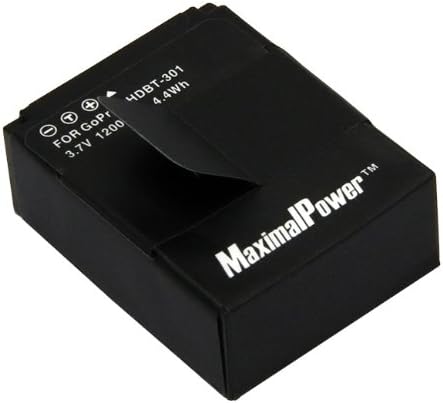 Bateria de reposição máxima de potência para modelos de câmera de ação da GoPro AHDBT301