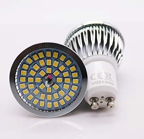 Pacote de 6 lâmpada LED de LED de holofote super brilhante GU10 6W, 6000k branco frio, equivalente 60W,