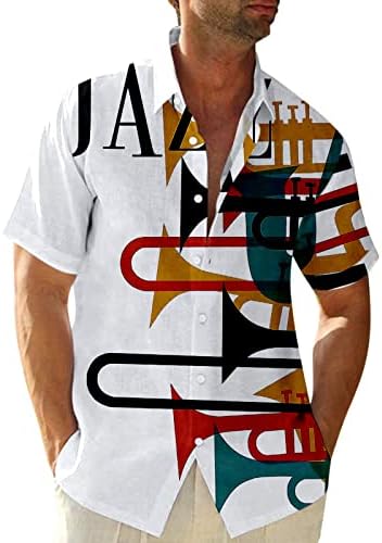Botão casual masculino de Beuu camisetas de manga curta praia de verão