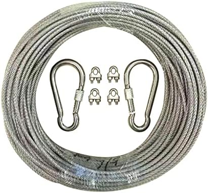 BBGS 4mm de fio de jardim/fios/arame kit de rolo/varal - pvc com revestimento de pvc 304 cabo de aço inoxidável corda