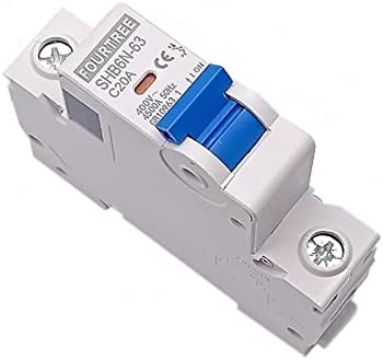 1pcs 1 pólo 230V CTYPE Mini Curto -disjuntor recorte miniatura interruptor de ar doméstico MCB Montagem de