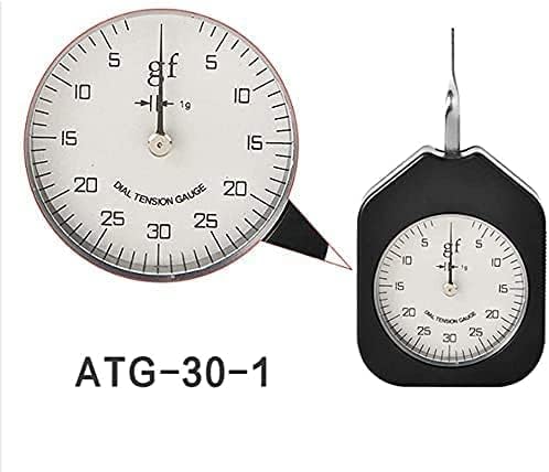 HFBTE Tamanho do bolso ATG-30-1 Medidor de tensão de ponteiro único com 30g MAX Medido Valor Dial TensionMeter Medidor