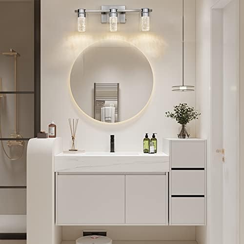 Luminárias de banheiro Zhizenl, níquel escovado 3 banheiro leve vaidade da luz sobre espelho,