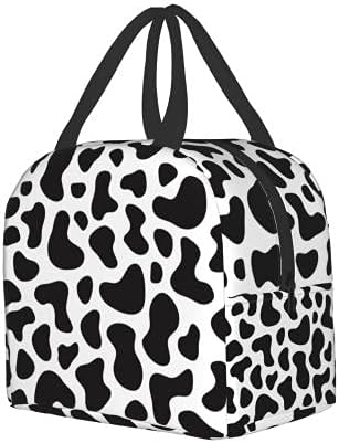 Lancheira de vaca - lancheiras isoladas para mulheres/homens Design engraçado 3D Reutiliza Bags de bolsas,