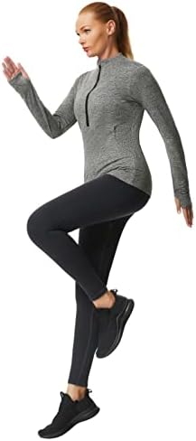 Jack Smith Smith feminino Half Zip Athletic Running Pullover térmico Manga longa Camisas de ioga de golfe de térmicas