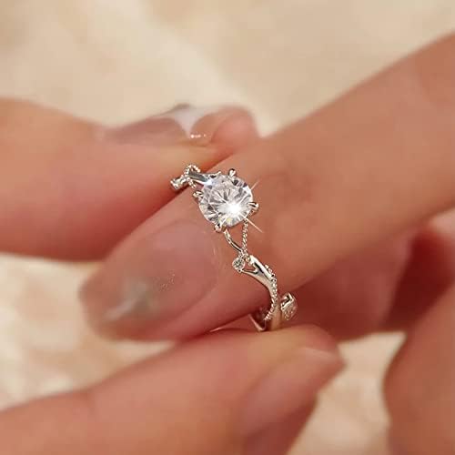 2023 Feminina zircônia bling diamante anel de noivado anel de casamento coração coração
