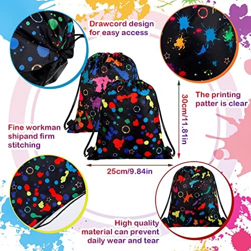 24 peças Glow Party Sags Sagas de Casa de Desenhos de Neon Backpack Backpack Goodie Sacos Favorie para Glow in Dark Party Decoration Supplies