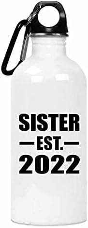 Projeta a irmã estabelecida est. 2022, garrafa de água de 20 onças de aço inoxidável copo isolado,