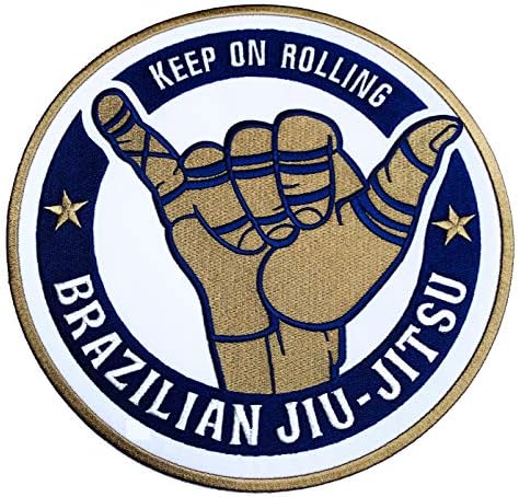 Karma patch brasileiro jiu jitsu patch continua rolando rolando ferro bordado de ferro bordado/costurar