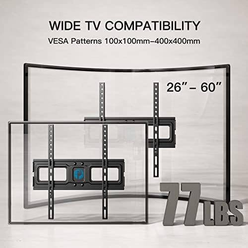 Pipell Full Motion TV Montagem de parede Suporte para a maior parte de 26 a 60 polegadas de LED, LCD, TVs