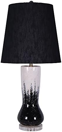 Sagebrook Home 51143 Lâmpada de altura de cerâmica, preto/branco, 14 L x 14 W x 33,25 h