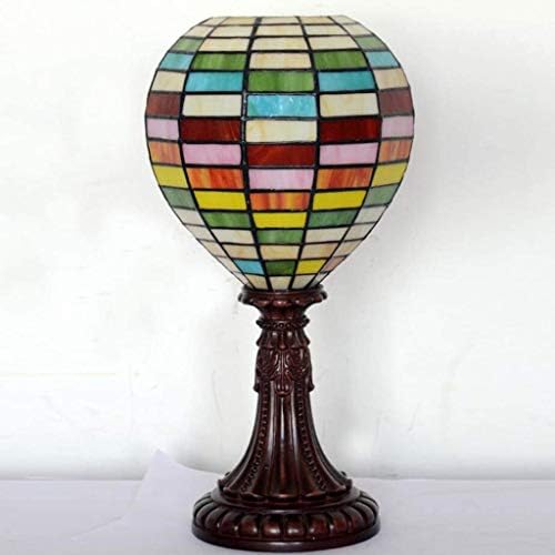 Luminária de mesa de estilo europeu criativo da GPPZM, retro de vidro de balão de ar quente + resina
