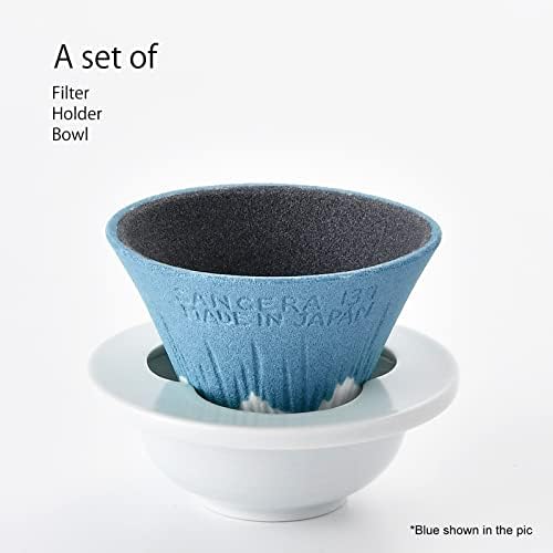Mortador de filtro de café em cerâmica reutilizável japonês 2 em 1, sem papel, feito no Japão, 5 cores