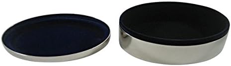 Caixa de jóias de bugigangas oval de bugigina de cabra texturizada tonificada em tonificação prateada