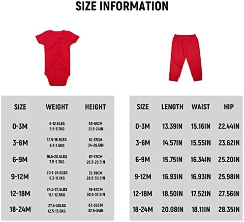 SOBOWO 2 peças unissex Bodysuit e roupas de calças definidas para meninos recém-nascidos de 0