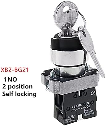 Gead xb2-bg21 xb2-bg33 xb2-bg53 botão de controle de chave de chave 1NO/2NO 2/3 Posição Auto-travamento/seletor