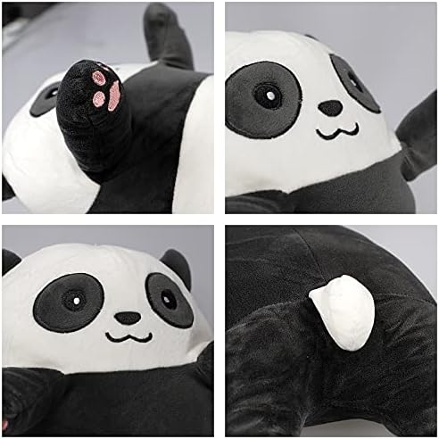 Ipenny desenho animado fofo panda travesseiro de corpo comprido Kids Kids Pillow Doll Toy Toy Soft peluda