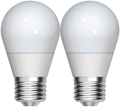 Iluminação GE 23483 Bulbo de ventilador de teto A15 Dimmable leve 4, base médio de 300 lúmen, padrão de 2 pacote, branco fosco, 2