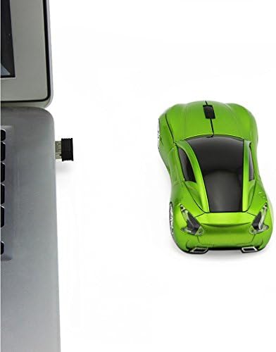 Sport Car Shape Mouse de 2,4 GHz Ratos ópticos sem fio 3 botões DPI 1600 Mouse para laptop para PC