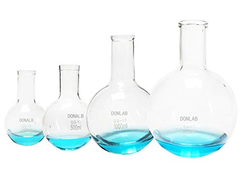 Donlab CFC-0050 Borossilicate Glass 50ml Gestão de fervura de pescoço curto de fundo redonda