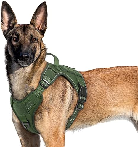 Rabbitgoo Tactical Dog Arnness Sem atração, arnês de colete de cachorro militar com maçane