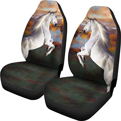 Capas de assento de carro com estampa de cavalo árabe capas de assento de carro universal - capas de assento