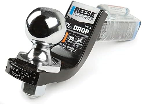 Reese7043120 Interlock® Trailer Hitch Ball Mount Starter Kit, 3.500 libras. Capacidade, se encaixa em 1-1/4