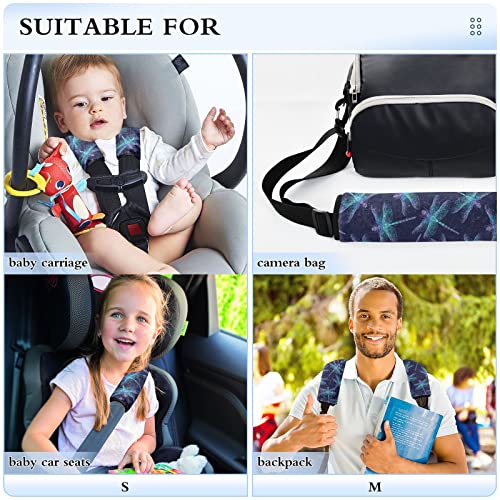 Capas de alça de assento de carro da libélula para crianças de garotos 2 PCs Tiras de assento de carro Casas