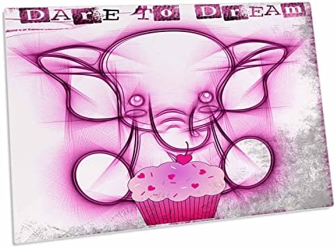 3drose ousar a sonhar elefante rosa e arte de cupcake - manchas de mesa