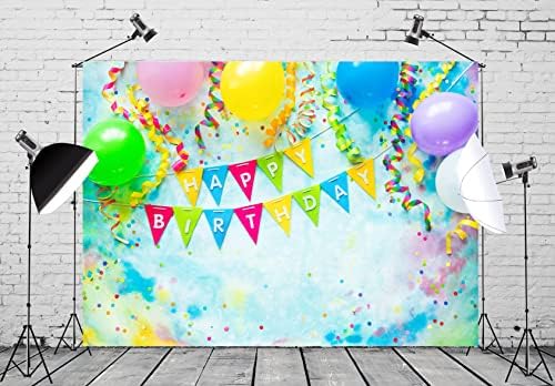 Beleco 12x8ft Fabric Feliz Aniversário Birthday Birthday Party Decorações de interiores Banner de aniversário