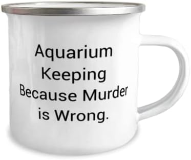Manter aquário porque o assassinato está errado. Camper de 12 onças caneca, aquário mantendo