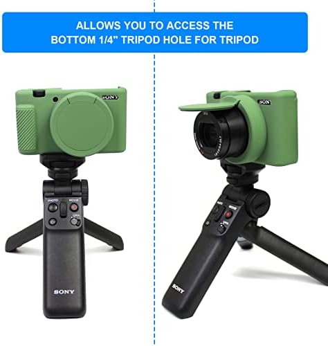 Capa de capuz fácil para a capa de lente removível da câmera ZV-1, capa de câmera macio de silicone anti-arranhão compatível com a câmera Sony ZV-1 ZV1