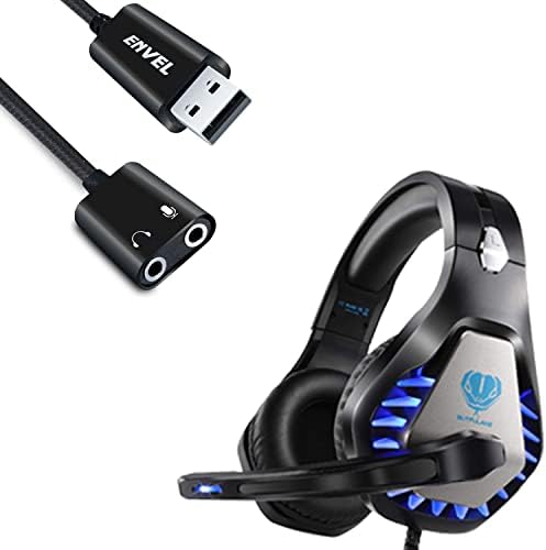 ENVEL USB SOM SONS CARTE+fone de ouvido com microfone para PC PS4 PS5 Nintendo Switch Xbox One X S