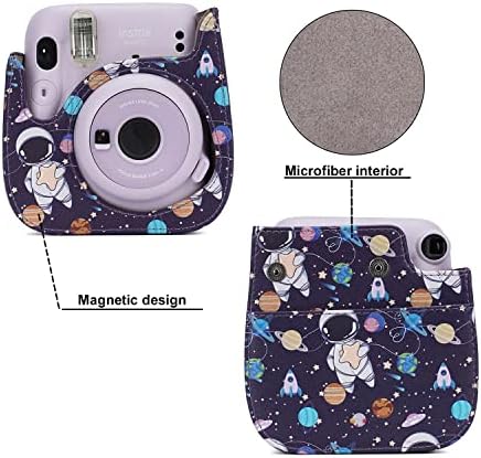 Frankmate Instant Camera Case Compatível com Fujifilm Instax Mini 11/9/8/8+ PU Saco de couro com