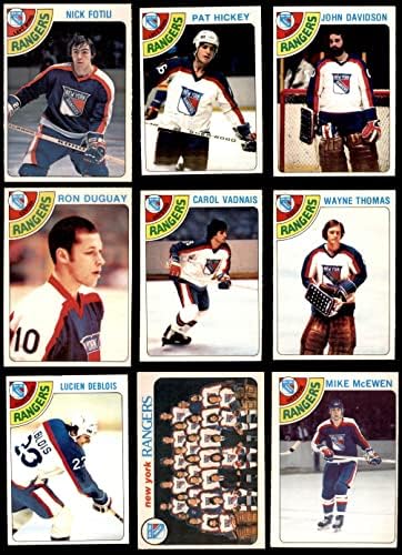1978-79 O-PEE-Chee New York Rangers perto da equipe definida em Nova York Rangers-Hockey Ex/Mt Rangers-Hockey