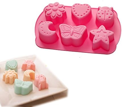 X-HaiBei Jello Jello Diy Crayon Melt Silicone Mold Star Butterfly Moon Beetle Heart Flor Shaped Making