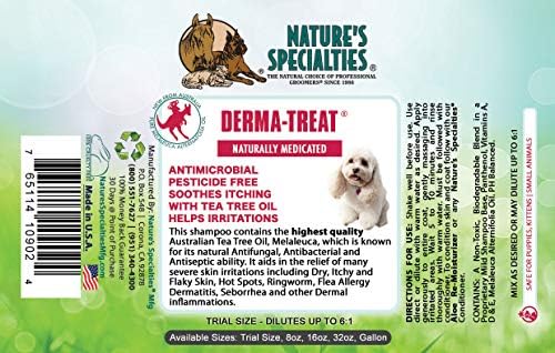 Especialidades da natureza derma-tratada ultra concentrada anti-microbiana shampoo para animais de estimação