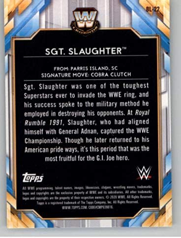 2020 Topps Chrome WWE Big Legends BL-22 SGT. Cartão de negociação da WWE Legend Wrestling da WWE