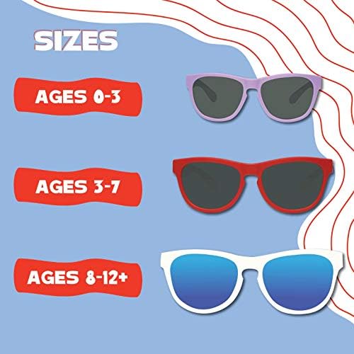 Minishades polarizados de óculos de sol crianças, moldura de geléia/lente cinza polarizada