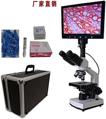 Yezimk Profesional Lab Microscopio 400x 7 polegadas HD Microscópio Biológico Microscópio Microscópio