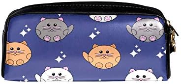 Kawaii Cats Animal fofo bolsa cosmética Caso de maquiagem da caixa de lápis para crianças, bolsa de artigos de papelaria