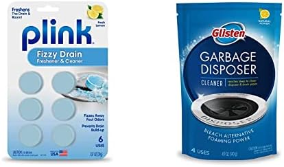Plink Fizzy Dren Freshner, evita o acúmulo e mantém um dreno claro, 6 comprimidos e limpador de lixo