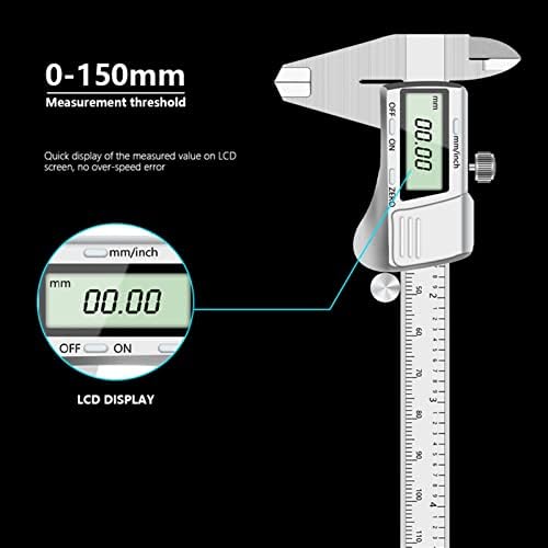 SMANNI PALIPER DIGITAL PALIPER ELECTRONENS STEILENS LCD 0-150mm Medidor de pinça vernier Medição de medição