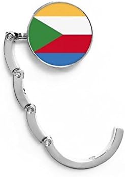 Comoros Flag National Africa Country Table gancho Decorativo Extensão de Extensão dobrável cabide