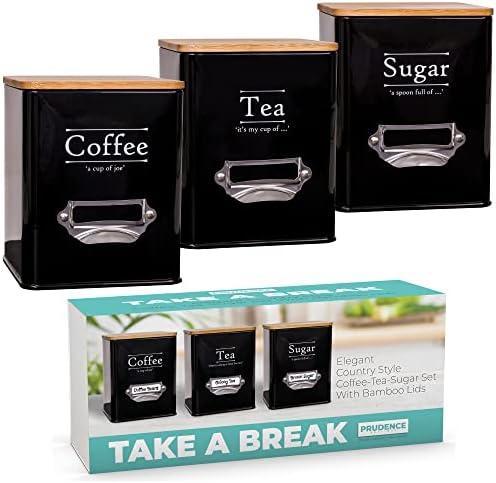 Catilhas de chá de açúcar de café, conjunto essencial de recipiente de cozinha, armazenamento de açúcar